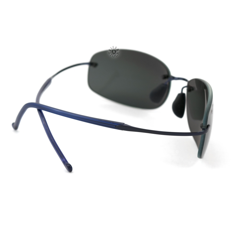 Maui Jim Honolua Bay MJ 516 03 Titanium Polarized Sunglasses Blue Grey