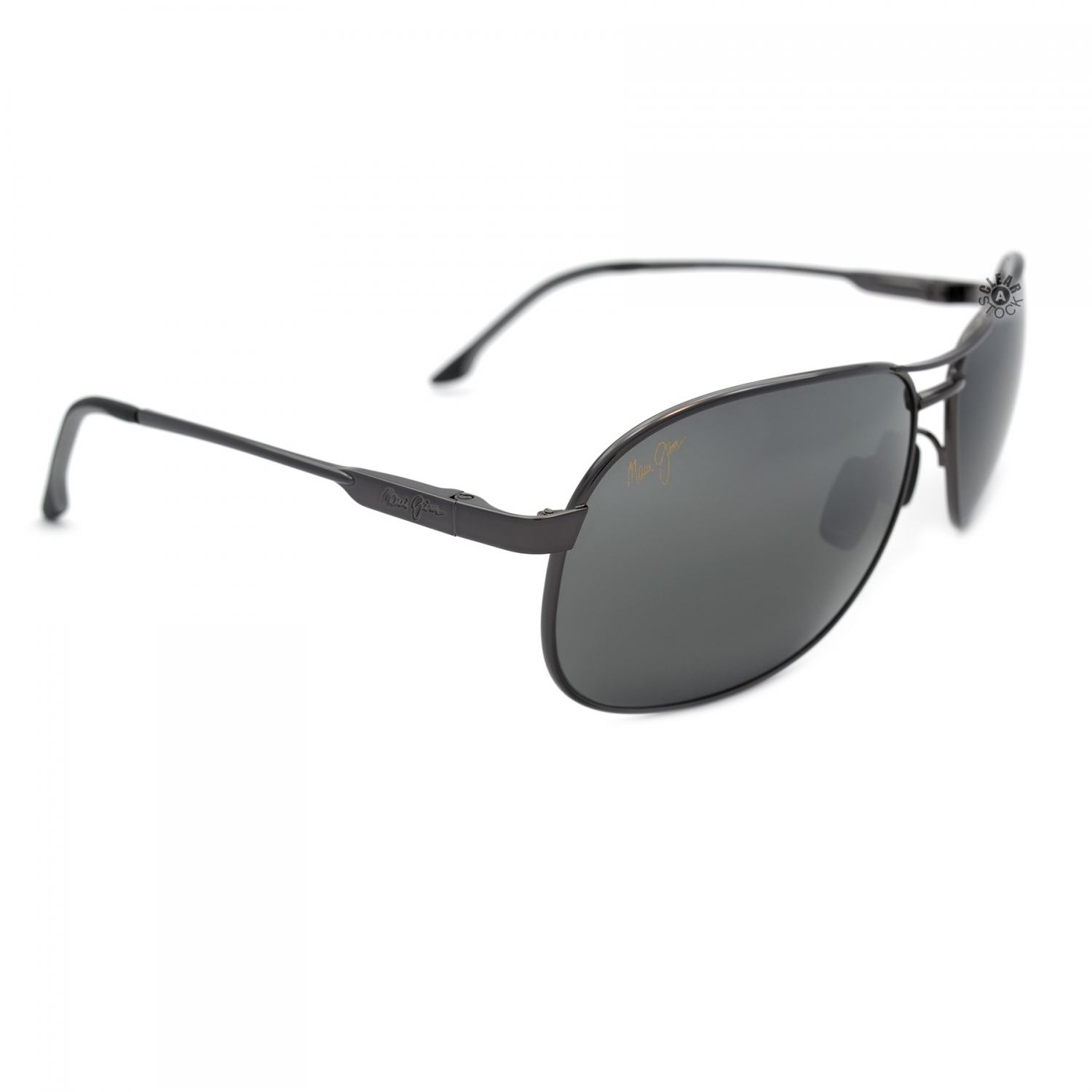 Maui Jim Akoni MJ 117 02 Polarized Sunglasses Gunmetal Neutral Grey