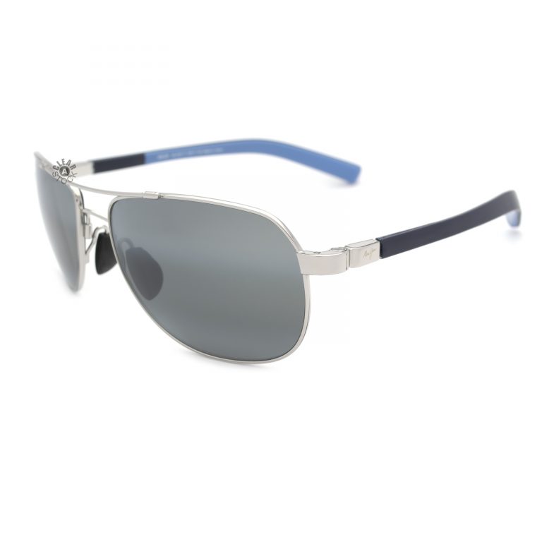 Maui Jim Guardrails MJ-327-17 Polarized Sunglasses Silver-Blue/Neutral Grey
