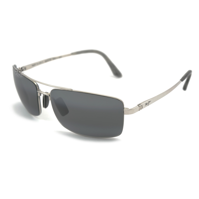 Maui Jim Black Rock MJ-218-17 Polarized Sunglasses Silver/Grey