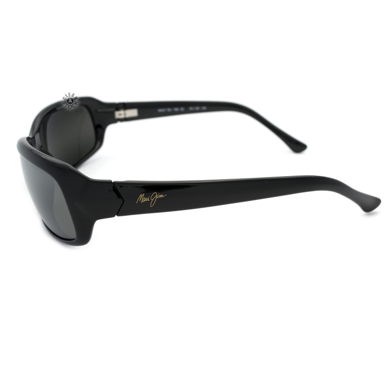 Maui Jim Lagoon MJ-189-02 Polarized Sunglasses Gloss Black/Neutral Grey