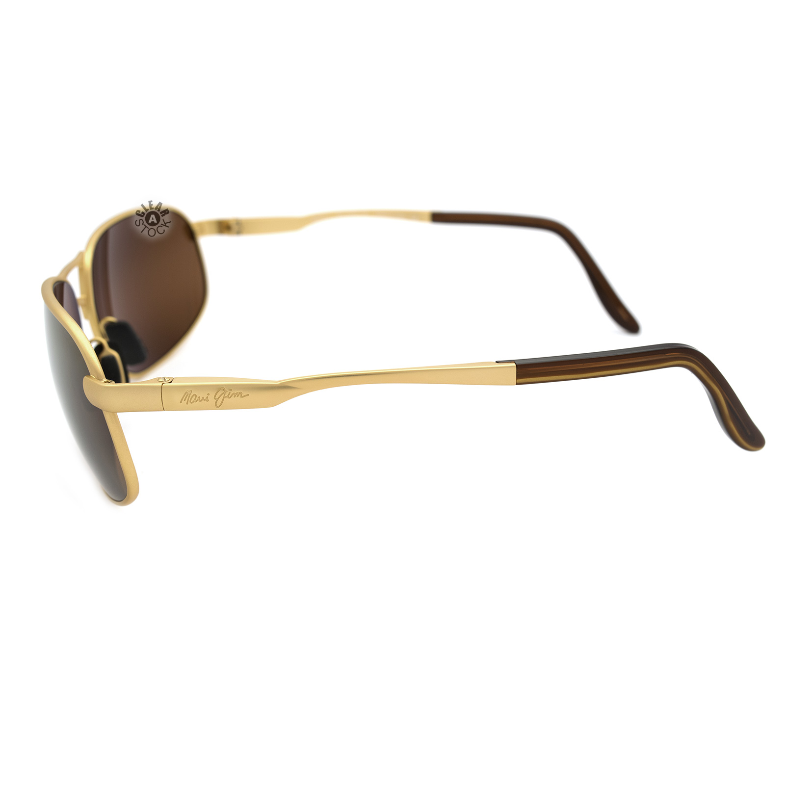 Maui Jim Bayfront MJ205-16 Polarized Sunglasses Gold Satin/HCL Bronze