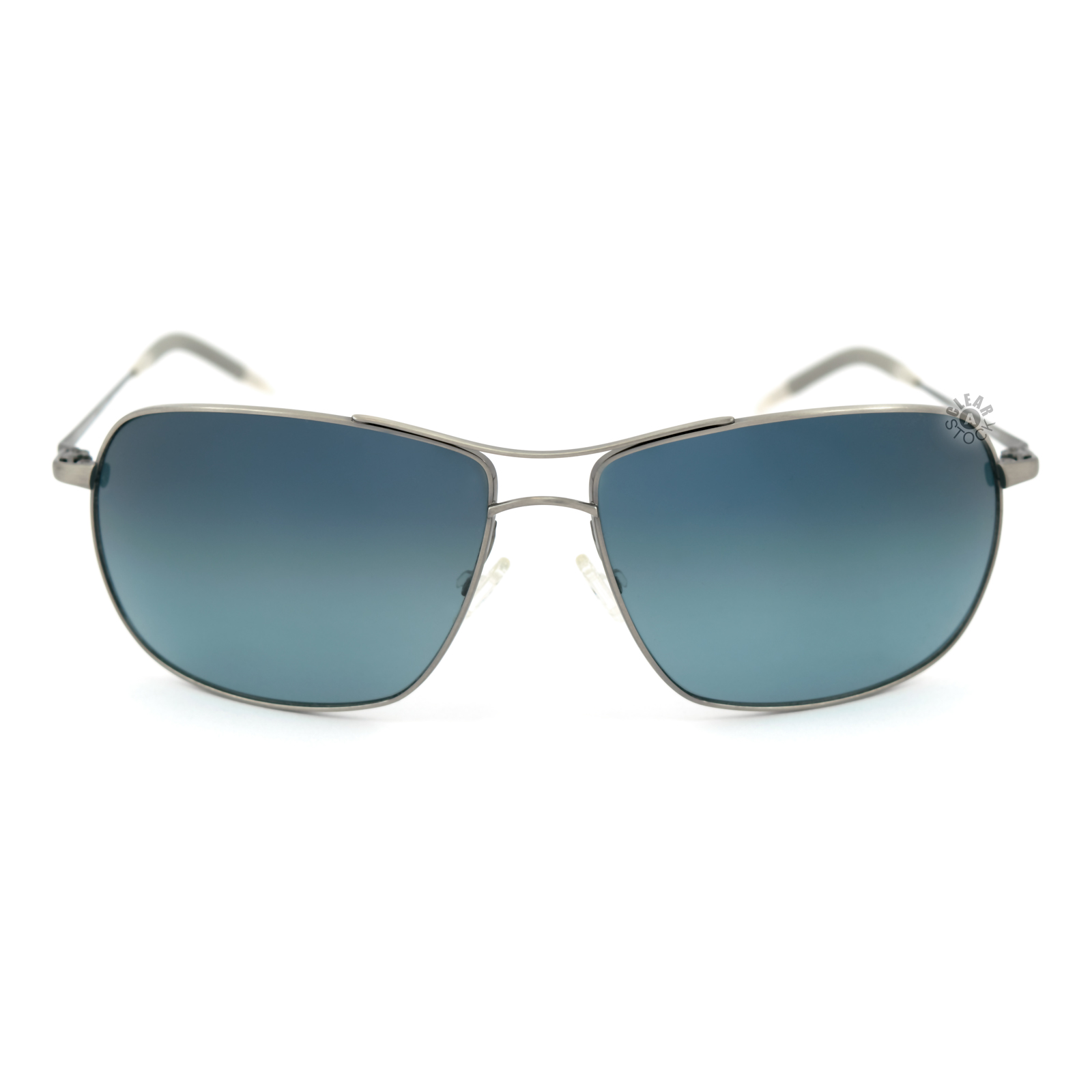 Oliver Peoples Farrell Titanium Polarized Sunglasses Pewter/Blue | USA