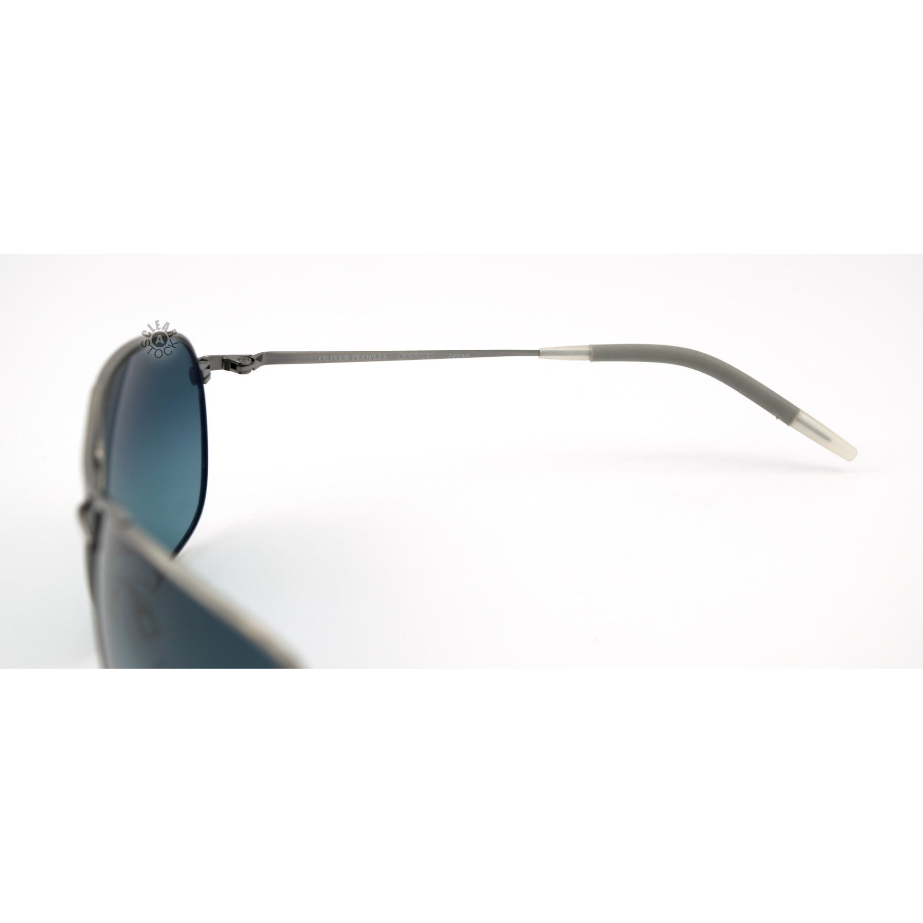Oliver Peoples Farrell Titanium Polarized Sunglasses Pewter/Blue