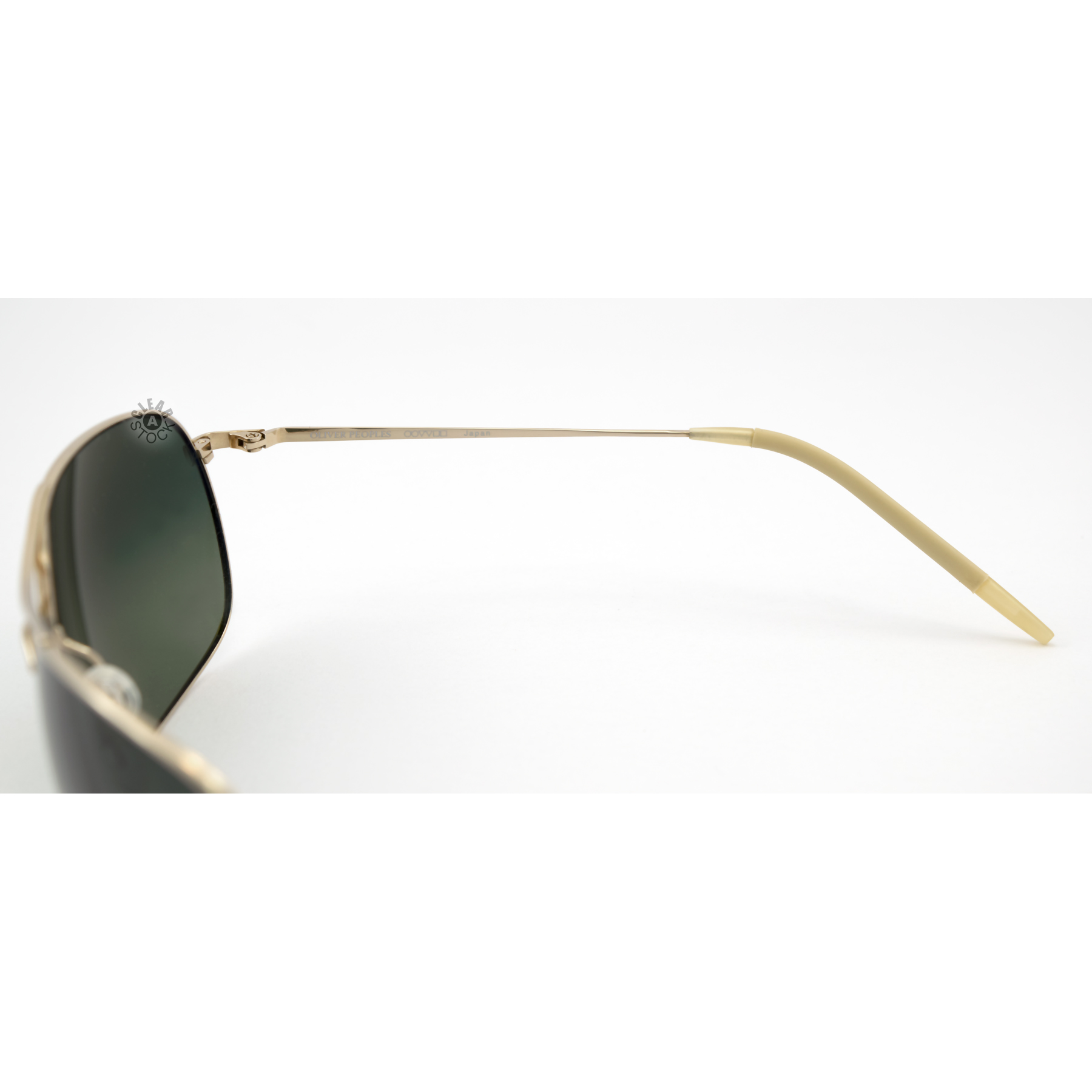 Oliver Peoples Farrell VFX Polarized Titanium Sunglasses Gold/Green