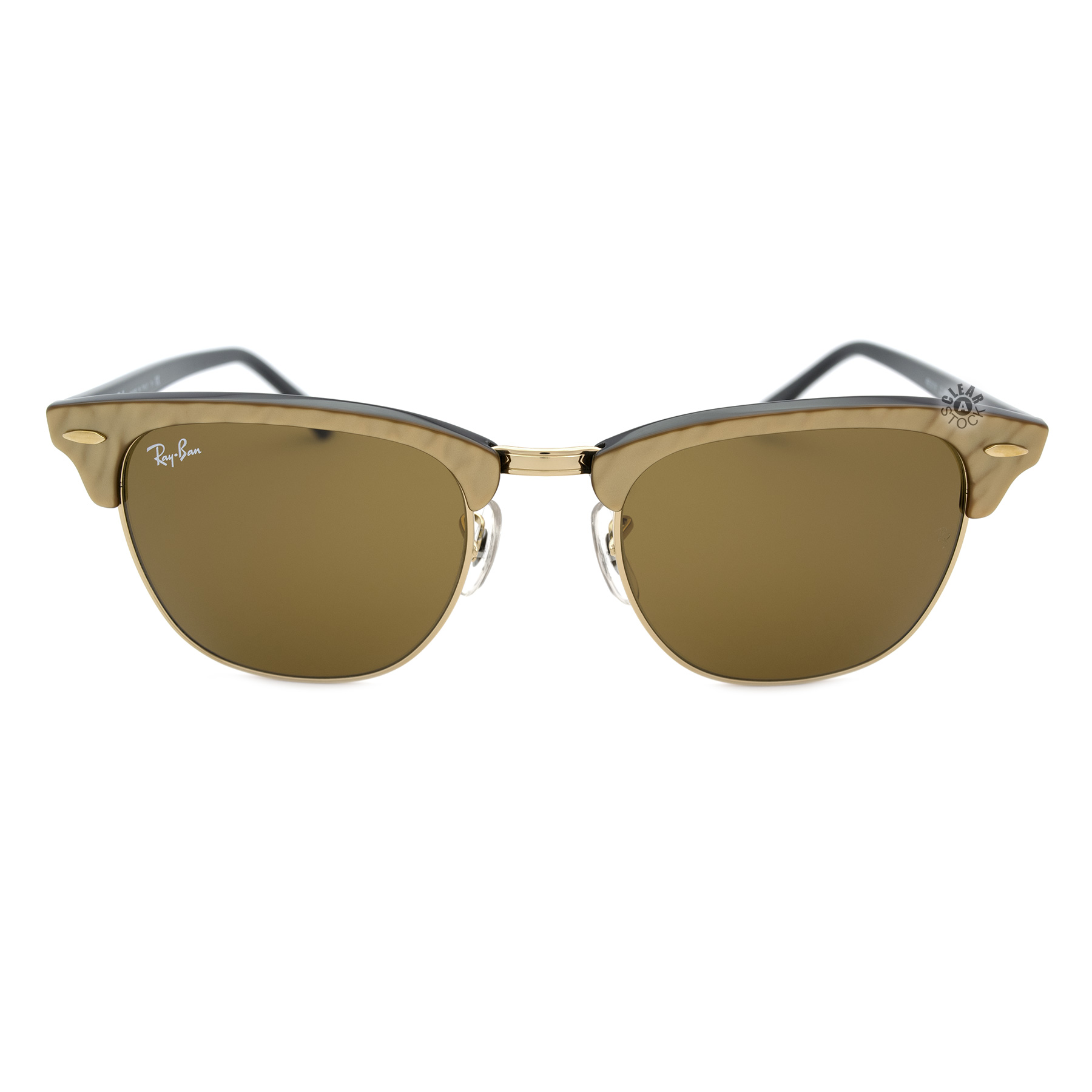 ray ban clubmaster clear gold