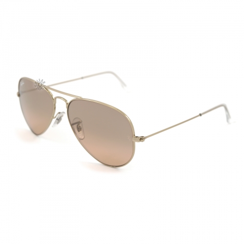 Ray-Ban RB3025 001/3E Aviator Sunglasses 55x14-135 Gold / Silver-Pink Mirror